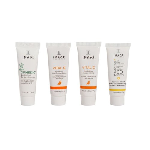 IMAGE Skincare, Five Star Favorites Skin Care Gift Set, 4 Step Regimen Set for Brighter, Healthier Looking Skin, Travel Size Holiday Beauty Gift Set for Women
