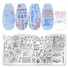 XEAOHESY 6pcs 4th of July Nail Stamping Plates for Nails Independence Day Nail Stamping Kit Patriotic American Flag Stars Statue of Liberty Image Plates Nail Stamper Plates for Women Nail Art