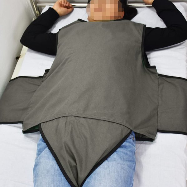 Anti-Falling Bed Chair Restraint Vest Elderly Cotton Wheelchair Seat Belt Restraint Clothes Band Clothing for Dementia Patients Nursing Care Products (L Grey)