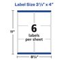 Avery Waterproof Printable Shipping Labels with Sure Feed, 3-1/3" x 4", White, 300 Blank Mailing Labels (5524)