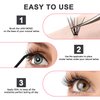 Proamate Eyelashes Glue Eyelash Bond and Seal Individual Eyelash Glue Super Strong Hold Cluster Lash Adhesive Latex Free Waterproof Cluster Lash Glue for Eyelash Extension