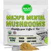 MAJU's Mental Mushroom Powder Extract, Strong Lions Mane, Chaga, Reishi, Cordyceps, Fruiting Bodies for Coffee, Immune System Booster, Nootropic Brain Supplement, Memory, Organic Mushrooms