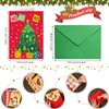 Moinchore 32 Pack Christmas Cards Xmas Crafts DIY Cards with Envelopes Merry Christmas Crafts Kit Christmas Tree Santa Elk Greeting Cards Xmas Stickers Cards DIY for Kids Christmas Party Supplies