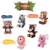 My OLi 7" Plush Toys Set Stuffed Animals Bundle of Forest Animal Toys Lion/Elephant/Zebra/Giraffe/Tiger/Leopard Stuffed Animals Pack of 6 for Babies Kids Girls Boys
