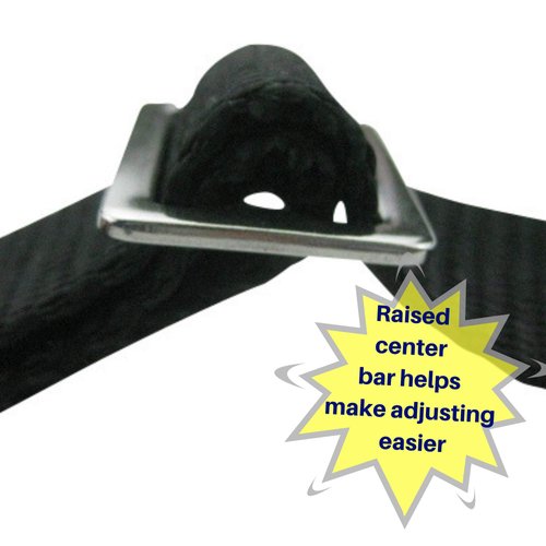 EZ-Xtend Premium Pontoon Boat Accessories Adjustable Bimini Top Strap with Double Snap Hook Stainless Steel Boat Bimini Top Hardware, Pontoon Canopy Replacement Straps (Package of 1, Black 36")