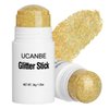 UCANBE Gold Body Glitter Stick for Singer Concerts Music Festivals, Face Glitter Makeup for Face Body Hair Eyes & Lips, Chunky Glitter Sparkling Mermaid Sequins for Women 1.2OZ