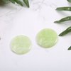 Bememo 2 Pieces Jade Stone for Lash Glue Eyelash Extension Round Jade Stone Lash Glue Holders Adhesive Pallet Fake Eye Lash Holder Base 2 Inch (Green)