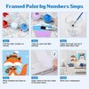 Yijingtop 4 Pack Christmas Paint by Number for Kids Ages 4-8,Cute Animals Easy Acrylic Paint by Number for Kids On Canvas,Oil Painting Paint by Number Kits Present for Kids(Framed)
