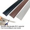 Floor Transition Strip Self-Adhesive Cover Strips Threshold Repair Floor Gap Vinyl Flooring Transitions Laminate Floor Flat Divider Strip Minimalism Oak Wood Grain Design 78.7in (4cm, Pure Black)