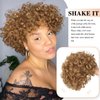 Quantum Love Short Curly Human Hair Wigs for Black Women 6 Inches Afro Kinky Curly Brazilian Virgin Human Hair Short Pixie Cut Brown Wigs