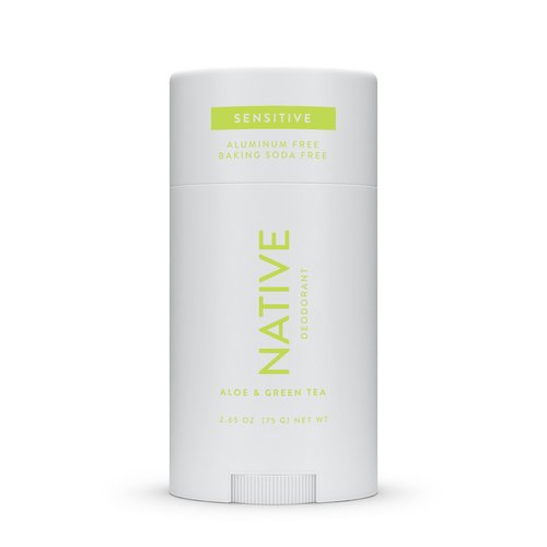 Native Sensitive Deodorant | Natural Deodorant for Women and Men, Aluminum Free, Baking Soda Free, Phthalate Free, Talc Free, Coconut Oil and Shea Butter | Aloe & Green Tea (Sensitive)