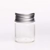 Teensery 12 Pcs Empty Clear Glass Bottles with Screw Aluminum Cap Mini Container Jars for Essential Oil Powders Cream Ointments Grease Cosmetic Makeup Sample(15ml)