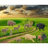 NatureMan North American Animals Set 12PCS Mini Wild Animals Figurines Set cludes Moose Raccoon Cougar, Wolf, Beaver for Children Educational Toy Cake Toppers