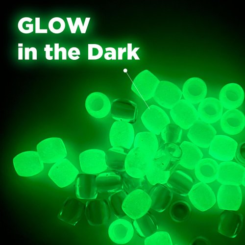 DONNA Glow in The Dark Hair Beads, Beads Jewelry Making Kit DIY Hair Braiding Jumbo Size LARVANDER