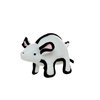 TUFFY - World's Tuffest Soft Dog Toy - Barnyard Mouse - NO Squeakers - Multiple Layers. Made Durable, Strong & Tough. Interactive Play (Tug, Toss & Fetch). Machine Washable & Floats. (Regular White)