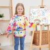 WERNNSAI Doodle Toddler Smock - Kids Arts Smocks for Girls Ages 3-8 Years Waterproof Painting Artist Smocks Eating Cooking Baking Gardening Chef Apron for Kids with Long Sleeve and 3 Pockets