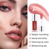 sefudun Lip Glow Oil-Moisturizing Lip Gloss -Hydrating Lip Glow Oil Long Lasting Waterproof Lip Tint Set Lip Stain(ROSE)