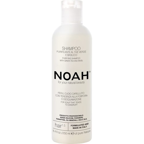 Noah Hair - 1.5 Purifying Shampoo with Green Tea and Basil - Organic Shampoo - With Green Tea Extract and Essential Oils– Natural Shampoo - Dandruff Shampoo - Hair Care for Natural Beauty - 8.5 fl.oz