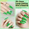 modelones Neon Green Gel Nail Polish, 1 Pcs 15 ML Bright Green Gel Polish Soak Off U V LED Nail Polish Nail Art Starter Manicure Salon DIY at Home