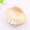 Women Fashion Shell Shape Claw Clips Acrylic Resin Jaw Clip Hair Clamps Marble Pattern Hairpins Hair Accessories (White)