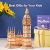 Rolife 3D Wooden Puzzles Big Ben Craft Model Kits for Adults to Build Birthday Gift for Family and Friends