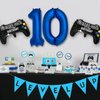 Navy Blue Video Game Party Supplies Boys 10th Birthday Party Decorations- 2 Packs Game On Balloons with Dark Blue Number 10 Balloon