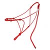 Knotty Girlz 4 Knot Horse Rope Training Halter - 3/16" (5mm) Very Thin! Stiff Polyester Halter Rope (Red, Yearling)
