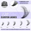 Fluffy Lash Clusters Eyelash Extension 10-18mm Thick Lash Clusters Volume Individual Lashes 100D Wispy D Curl Eyelash Clusters Full Volume DIY Plant Fibres False Eyelashes, by Yaiseiko