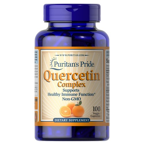 Puritan's Pride Quercetin Complex with Vitamin C, Supports Upper Respiratory Health, 100 ct