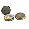 Classy Brass Pill Box - Decorative Pill Case with Gift Box - Carry Your Meds in Style (Round)