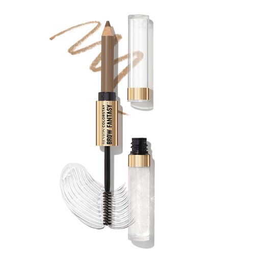 Revlon ColorStay Brow Fantasy, Eyebrow Pencil with Shaping Clear Gel, Makeup Stocking Stuffer for Women, Smudge-proof, 16HR Wear, 104 Dark Brown