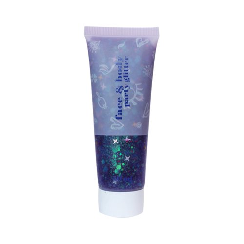 Body Glitter Face Hair Makeup Gel Festival Holographic Shimmer Rave Accessories Sequins for Women Party Eyeshadow, 50ml (Colorful Purple)