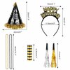 2025 Happy New Year Party Decorations 26pcs New Year's Eve Party Supplies Includes Cone Hats, Tiaras and Bead Necklaces Party Supplies for New Year