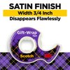 Scotch Gift-Wrap Tape, 3/4 in x 650 in, 6 Dispensers/Pack