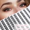 SLSXNL Lash Clusters Eyelash Extensions,D Curl 8-16MM Natural Eyelash Clusters,Wispy Cluster Lashes 8mm 10mm 12mm 14mm 16mm 120pcs Thin Band False Eyelashes