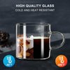 PARACITY Espresso Cups Set of 4, Insulated Espresso Accessories 4.3 OZ, High Borosilicate Espresso Shot Glass, Clear Glass Expresso Coffee Cup with Handle, Small Tea Cups, Expresso Shots Cup