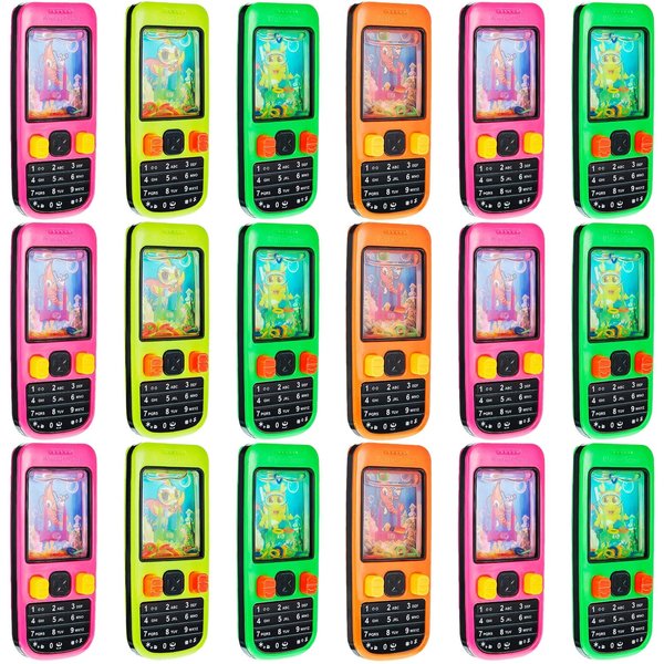 Syhood 24 Pcs Cellphone Water Ring Game 4 Inches Colorful Handheld Phone Game Water Ring Toss Handheld Game for Kids New Year Birthday Holiday Party Favors Gifts Contest Prize