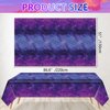 QUERICKY 4 Pack Space Galaxy Party Tablecloths, Starry Night Tablecover Supplies, 51x87'' Plastic Galaxy Table Cover for Space Galaxy Theme Party Decorations, Outer Space Stars Theme Birthday Decor