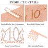 Rose Gold 10th Birthday Sash and Tiara for Girls, 10th Birthday Decorations for Girls, 10th Birthday Crown and Sash Set, Happy 10th Birthday Decorations, 10th Birthday Gifts for Girls