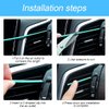 20 Pieces Car Air Conditioner Decoration Strip for Vent Outlet, Universal Waterproof Bendable Air Vent Outlet Trim Decoration, Suitable for Most Air Vent Outlet, Car Interior Accessories (Red)