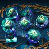 Maywin Dungeons and Dragons Dice Set,Liquid Core Dragon Eye Dice Set,DND Polyhedral Dice Set for TTRPG