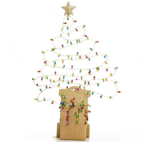 Christmas Miniatures for Crafts Doll House Accessories Mini Decorative Fake String Lights, Multicolor, 16.4 ft (5m)