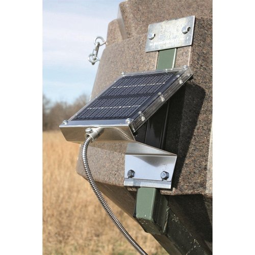 BOSS Buck 12V Solar Panel/Universal Versatile Durable Pre-Assembled Battery Charger for Deer Feeder/Mounting Bracket, Hardware & Wire Guard Included,Black
