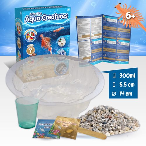 Science4you Artemias Aquatic Sea Creatures (Triops Family) - Grow Your Own Water Dragons Kit, Aqua Eggs Included, Science Kit for Kids Age 6 7 8+, Science Game, Toy and Gift for 8+ Boys & Girls