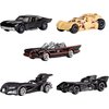 Hot Wheels 1:64 Scale Die-Cast Toy Cars, Set of 5 Batman 85th Anniversary Vehicles with 5 Different Batmobile Replicas in Commemorative Packaging