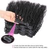 Kinky Curly Clip In Hair Extensions for Black Women, Urbeauty 10 inch Curly Hair Extensions Clip in Human Hair, 3c 4a Kinky Curly for Women