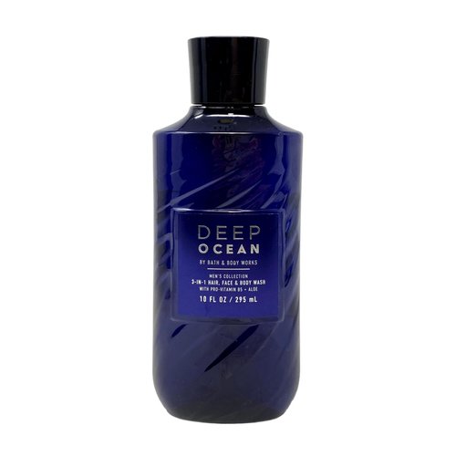 Bath & Body Works Men's Collection Deep Ocean 2 Pack 3-in-1 Hair, Face & Body Wash Gift Set with a Cabin Spice Bar Soap - Full Size