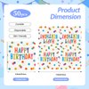 HFBOBP 50PCS Happy Birthday Paper Napkins 13 x 13 Inches Luncheon Napkins Cocktail Napkins Disposable Colourful Dots Theme Decorations Supplies for Kids Birthday, Baby Shower Party