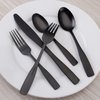 Matte Black Silverware Set, Satin Finish 20-Piece Stainless Steel Flatware set, Tableware Cutlery Set Service for 4, Utensils for Kitchens, Dishwasher Safe