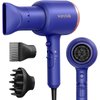 Wavytalk Professional 1875 Watt Hair Dryer Blow Dryer with Diffuser Nozzle Comb and Concentrator Negative Ions Fast Drying Light and Quiet with Ceramic Technology for All Hair Types Sapphire Blue